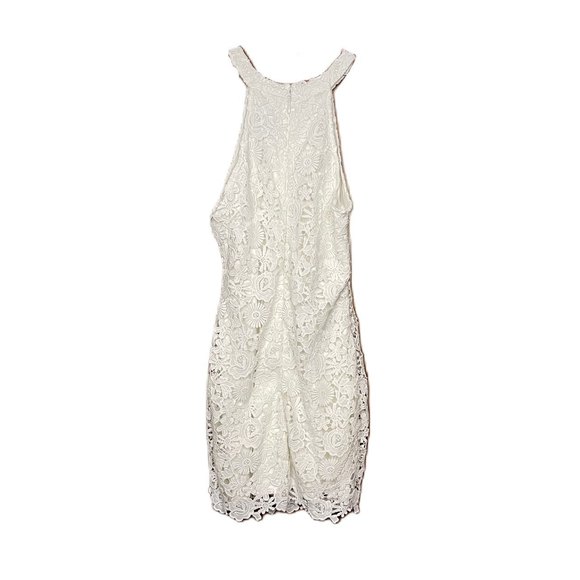 Lulu’s Woman’s Floral Embroidered Zip Up Mini Body-con Dress Size Large - Picture 7 of 7